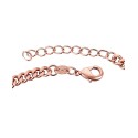 Sterling Silver 18K Rose Gold Plated with Ruby Heart & Cubic Zirconia Bracelet