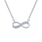 Diamond Accent Infinity Pendant Necklace, 16 Diamond Accent Infin...