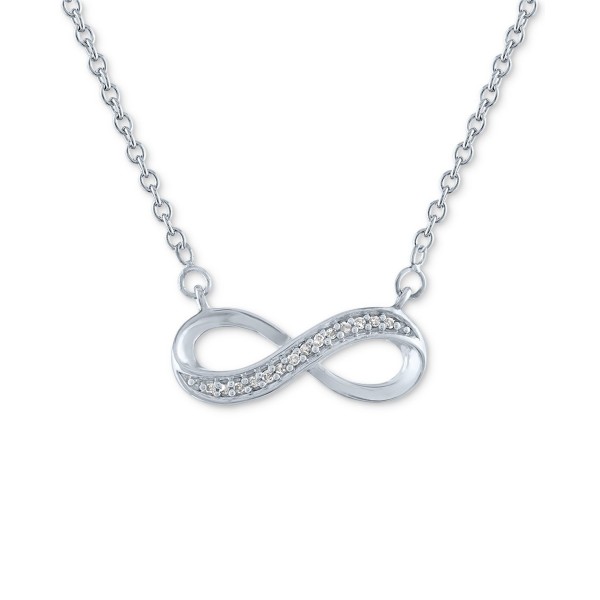 Diamond Accent Infinity Pendant Necklace, 16