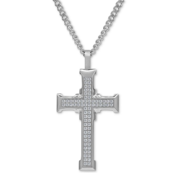 Men's Cubic Zirconia Large Cross 24