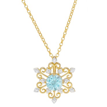 Blue Topaz Snowflake 18 Blue Topaz Snowflake...