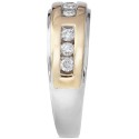 Men's Diamond Two-Tone Band (1/2 ct.) in 10k Gold & White Gold