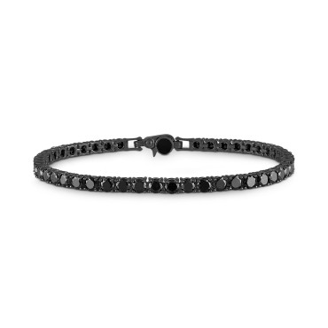 Black Spinel Tennis Bracelet (13 ct.) in Black Sterling Silver Black Spinel Tennis ...
