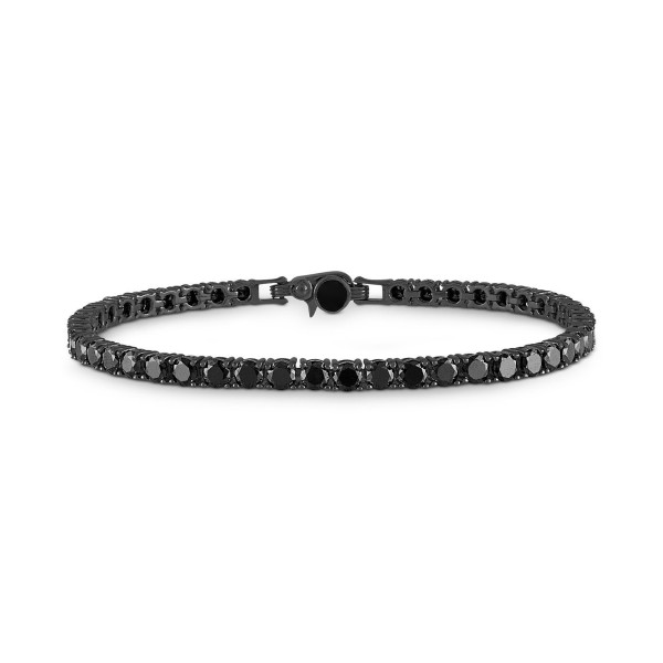 Black Spinel Tennis Bracelet (13 ct.) in Black Sterling Silver