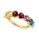 Multi-Gemstone Heart Ring (3-1/2 ct.) in 14k Gold