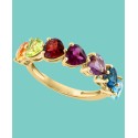 Multi-Gemstone Heart Ring (3-1/2 ct.) in 14k Gold