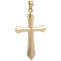 Polished Cross Pendant in 14k Gold