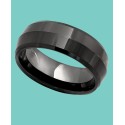 Men's Black Ceramic 8mm Ring