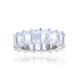 White Emerald Cut Cu...