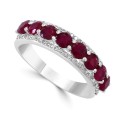 Ruby (1-7/8 ct.) & Diamond (1/6 ct.) Ring in 14k White Gold