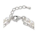 Cultured Freshwater Pearl (4-4-1/2mm) & Paperclip Chain Double Bracelet