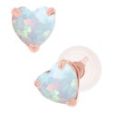 Opal Heart Stud Earrings (3/8 ct.)