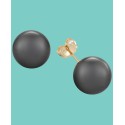 Cultured Tahitian Pearl Stud Earrings (11mm) in 14k Gold