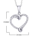 Diamond Swirl Heart Pendant Necklace (1/2 ct.), 14k Gold-Plated Sterling Silver