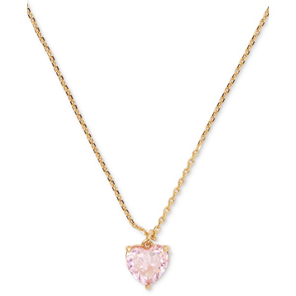 Gold-Tone Birthstone Heart Pendant Necklace, 16