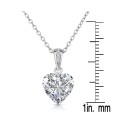 Sterling Silver Cubic Zirconia Heart shape Necklace