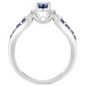 Sapphire (3/4 ct.) & Diamond (1/10 ct.) Pear Shaped Ring