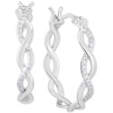 Diamond Braided Hoop Earrings (1/4 ct.)