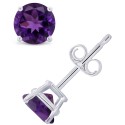 Amethyst (9/10 ct.) Stud Earrings in 14K White or Yellow Gold