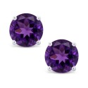 Amethyst (9/10 ct.) Stud Earrings in 14K White or Yellow Gold