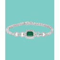 Emerald (1-3/8 ct.) & Diamond (3/4 ct.) Link Bracelet in 14k White Gold