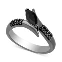 Onyx & Black Diamond (1/8 ct.) Maleficent Ring in Black Rhodium-Plated Sterling Silver