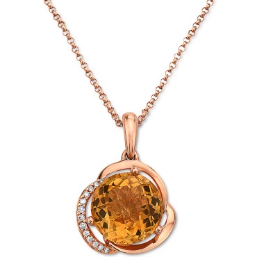 Citrine (3-1/6 ct.) & Diamond (1/20 ct.) 16 Citrine (3-1/6 ct.) ...