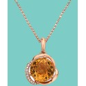 Citrine (3-1/6 ct.) & Diamond (1/20 ct.) 16