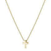 Small Polished Cross Pendant Necklace in 18k Gold-Plated Sterling Silver Small Polished Cross...