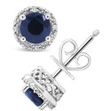 Sapphire (1-1/5 ct.) and Diamond Accent Stud Earrings