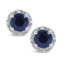 Sapphire (1-1/5 ct.) and Diamond Accent Stud Earrings