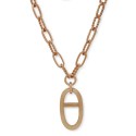 Gold-Tone Mixed Link Layered Pendant Necklace, 16