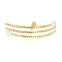 Cultured Freshwater Pearl (4-1/2 - 6mm) Coil Bracelet in 14k Gold