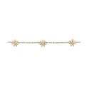 Diamond Flower Link Bracelet (1/6 ct.) in Gold Vermeil