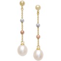 Sliding Beaded Chain Drop Earrings