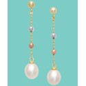 Sliding Beaded Chain Drop Earrings