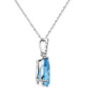 Diamond Accent Pendant Necklace in 14k White Gold, 16