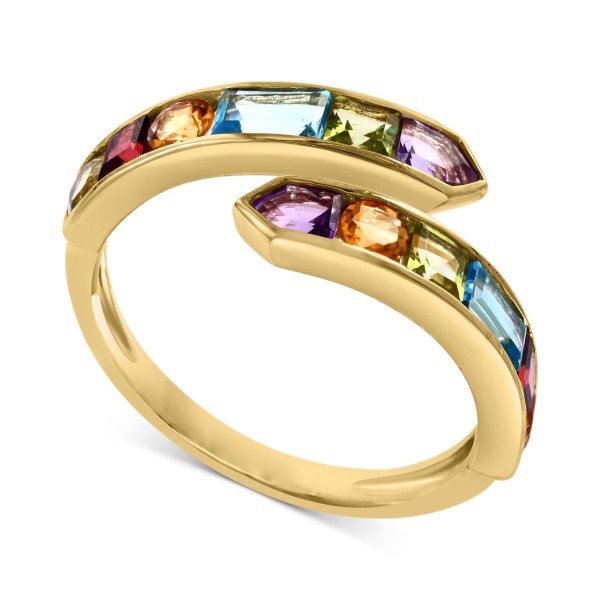 Multi-Gemstone Bypass Ring (2-1/2 ct.) in 14k Gold