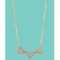 Diamond Pavé Triple Heart Pendant Necklace (1/4 ct.) in 14k Gold