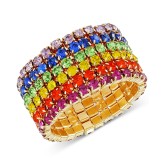 Gold-Tone Rainbow Rh...