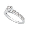 Diamond Channel-Set Engagement Ring (3/4 ct.) in 14k White, Yellow or Rose Gold