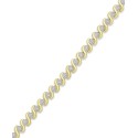 Diamond Accent Link Bracelet in Silver Plate, Rose Gold or Gold Plate