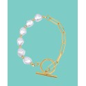 Chain Toggle Pearl Bracelet