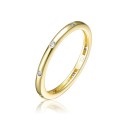 14K Gold Plated Clear Cubic Zirconia paved Band Ring