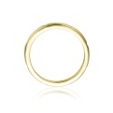 14K Gold Plated Clear Cubic Zirconia paved Band Ring