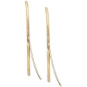 Polished Threader Earrings in 18k Gold-Plated Sterling Silver