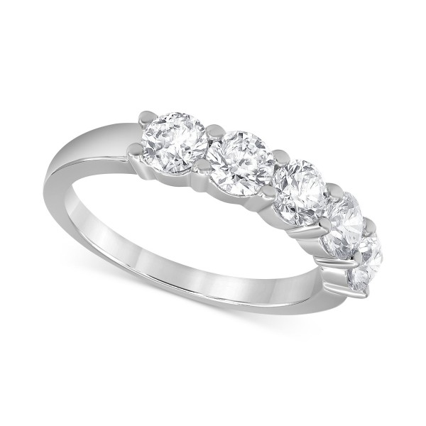 Diamond 5 Stone Band (1 1/2 ct.) in 14k White Gold