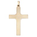 Ridged Cross Pendant in 14k Gold