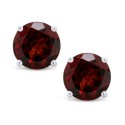 Garnet (1-1/5 ct.) Stud Earrings in 14K White or Yellow Gold