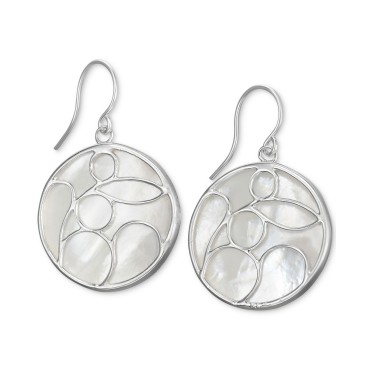 Mother-of-Pearl Decorated Drop Earrings Mother-of-Pearl Deco...